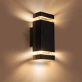 IP65 Black Outdoor Wall Light Up Down Design-Lighting > Outdoor Lighting-casanuva-Black-L22cm*W11cm-casanuva
