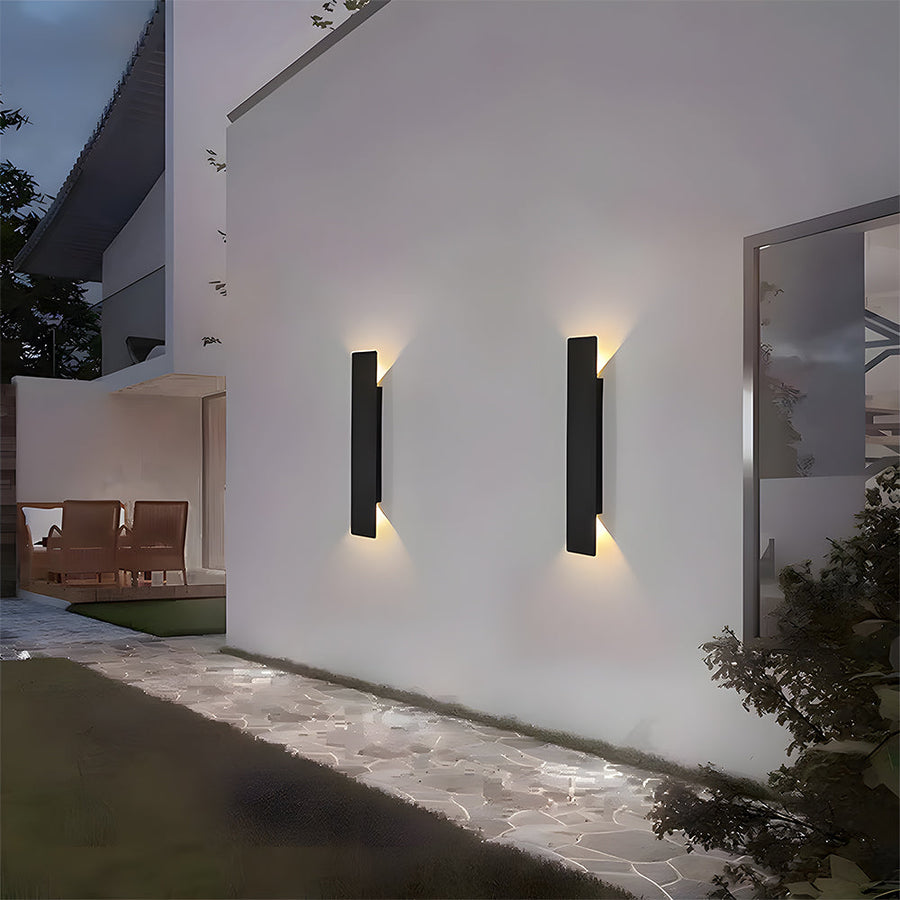 IP65 LED Outdoor Wall Light Set of 2 Aluminum Up-and-Down Fixtures-Lighting > Outdoor Lighting-casanuva-casanuva