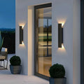 IP65 LED Outdoor Wall Light Set of 2 Aluminum Up-and-Down Fixtures-Lighting > Outdoor Lighting-casanuva-Black-L:61CM-Warm Light-casanuva