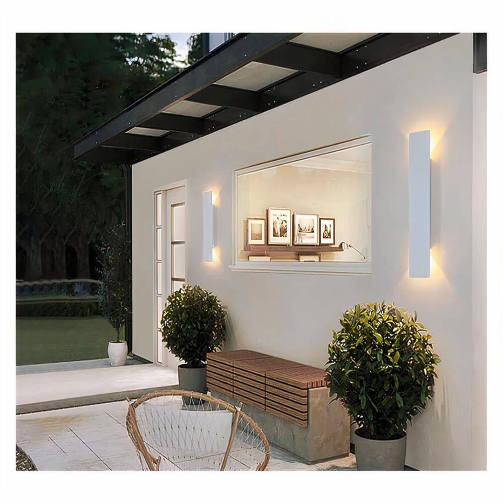 IP65 LED Outdoor Wall Light Set of 2 Aluminum Up-and-Down Fixtures-Lighting > Outdoor Lighting-casanuva-White-L:81CM-Warm Light-casanuva