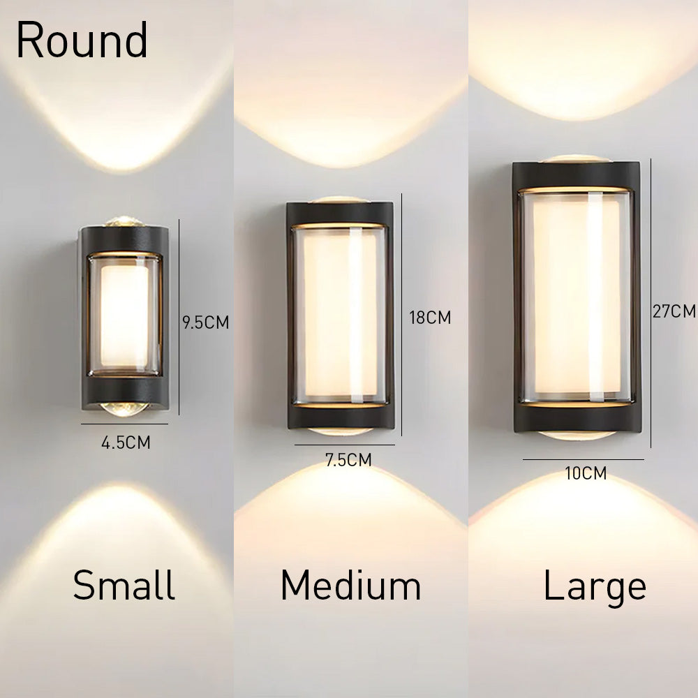 IP65 Waterproof Black Up Down Outdoor Wall Light for Garden Porch-Lighting > Outdoor Lighting-casanuva-casanuva