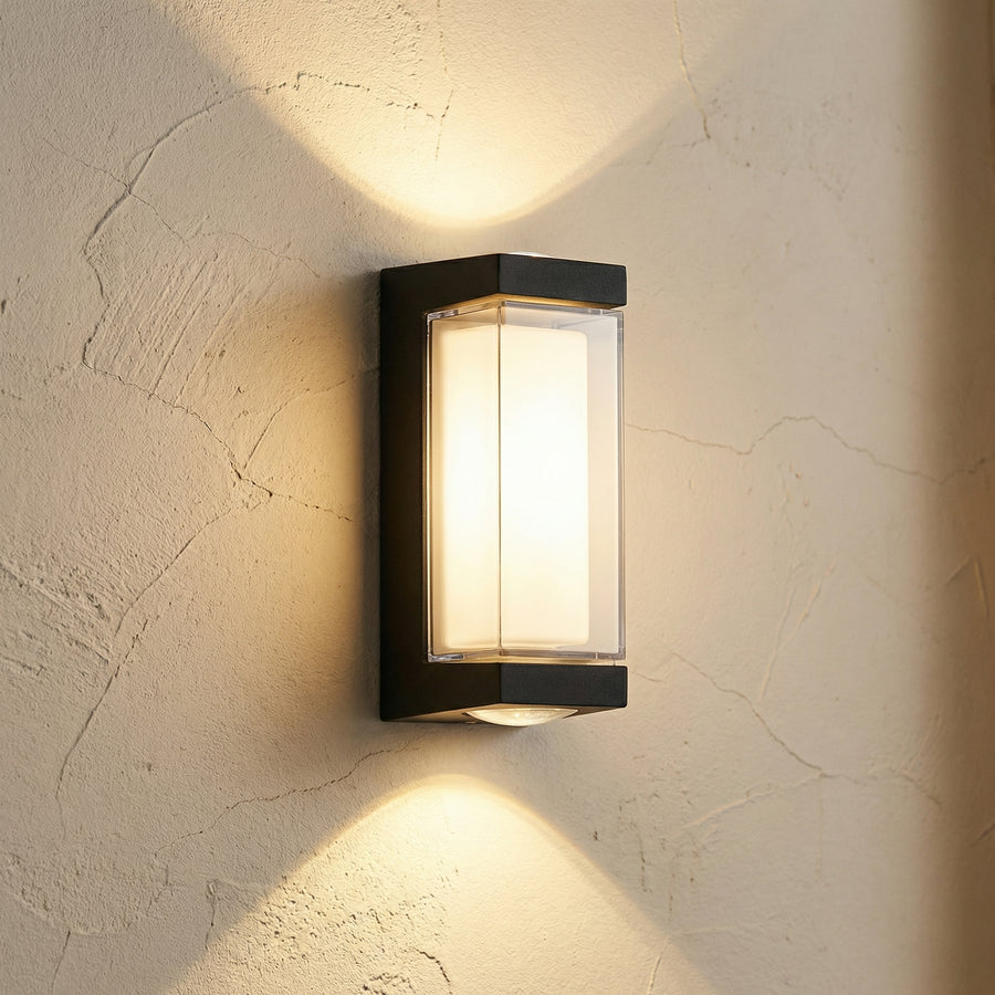 IP65 Waterproof Black Up Down Outdoor Wall Light for Garden Porch-Lighting > Outdoor Lighting-casanuva-casanuva