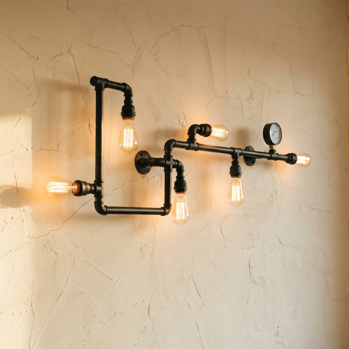 Industrial 5-Light Wall Sconce Lamp-Lighting > Wall Lights-casanuva-casanuva