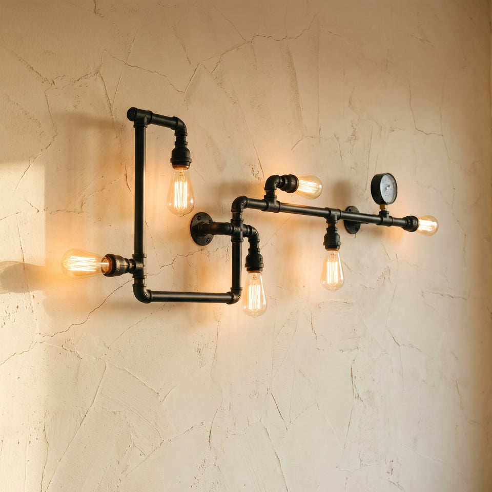 Industrial 5-Light Wall Sconce Lamp-Lighting > Wall Lights-casanuva-casanuva