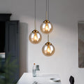 Industrial Glass Pendant Light-Lighting > Pendant Lights-casanuva-Amber-Single Head D15 x H25 cm-casanuva