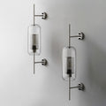 Industrial Glass Shade Wall Sconce Lamp with Iron Finish for Bedroom-Lighting > Wall Lights-casanuva-casanuva