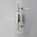 Industrial Glass Shade Wall Sconce Lamp with Iron Finish for Bedroom-Lighting > Wall Lights-casanuva-casanuva