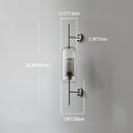 Industrial Glass Shade Wall Sconce Lamp with Iron Finish for Bedroom-Lighting > Wall Lights-casanuva-casanuva