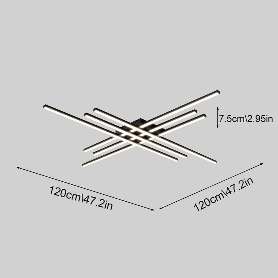 Industrial Iron Semi Flush LED Ceiling Light-Lighting > Ceiling Lights-casanuva-casanuva