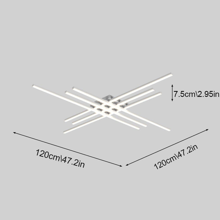 Industrial Iron Semi Flush LED Ceiling Light-Lighting > Ceiling Lights-casanuva-casanuva