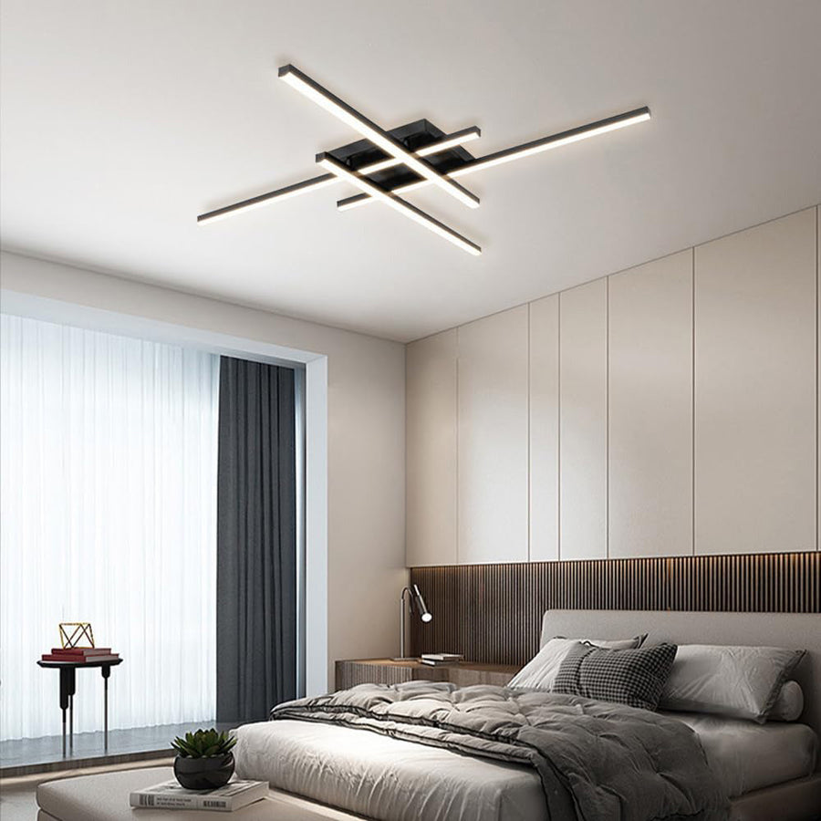 Industrial Iron Semi Flush LED Ceiling Light-Lighting > Ceiling Lights-casanuva-casanuva