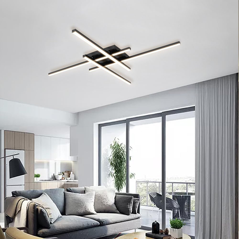Industrial Iron Semi Flush LED Ceiling Light-Lighting > Ceiling Lights-casanuva-casanuva