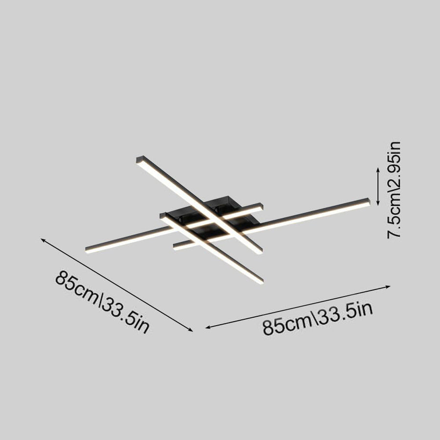 Industrial Iron Semi Flush LED Ceiling Light-Lighting > Ceiling Lights-casanuva-casanuva