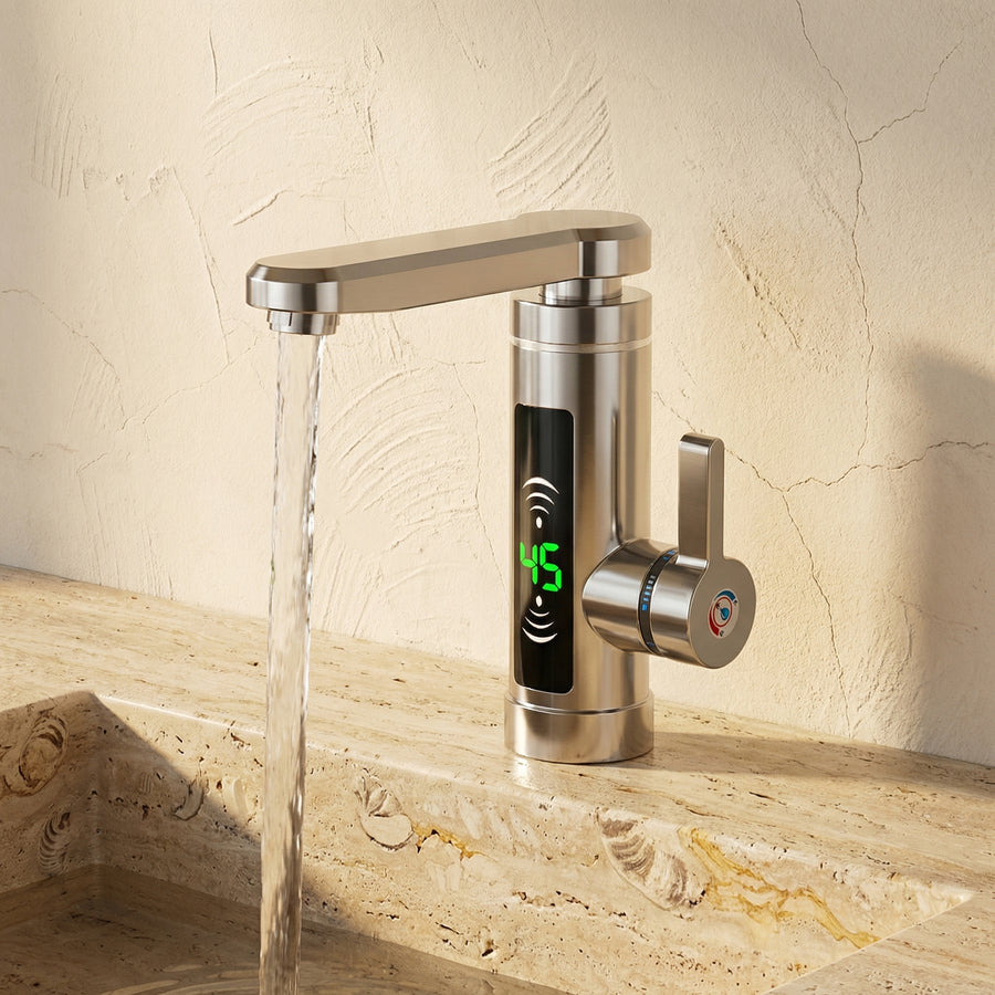 Instant Hot Water Kitchen Faucet 3000W Stainless Steel 360° Swivel-Kitchen & Dining > Kitchen Faucets-casanuva-casanuva