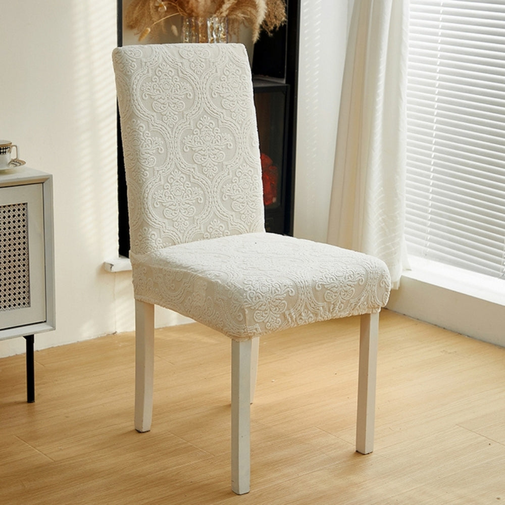 Jacquard Chair Seat Slipcover Elegant Design Washable Fabric-Covers & Textiles > Chair Covers-casanuva-casanuva