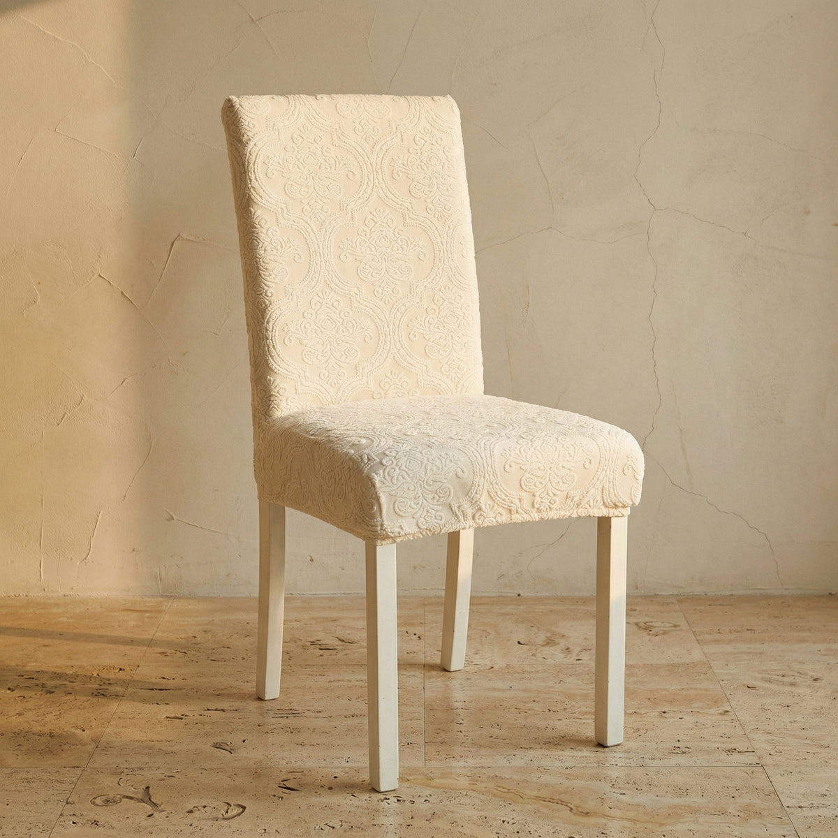 Jacquard Chair Seat Slipcover Elegant Design Washable Fabric-Covers & Textiles > Chair Covers-casanuva-casanuva