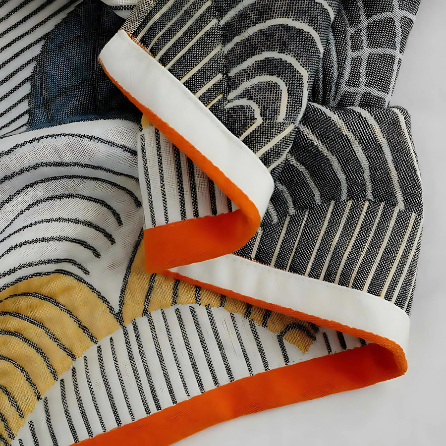 Jacquard Cotton Bath Towel with Shell Print-Bedding & Bath > Bath Towels-casanuva-casanuva
