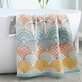 Jacquard Cotton Bath Towel with Shell Print-Bedding & Bath > Bath Towels-casanuva-Shell 2-28"x55"-casanuva