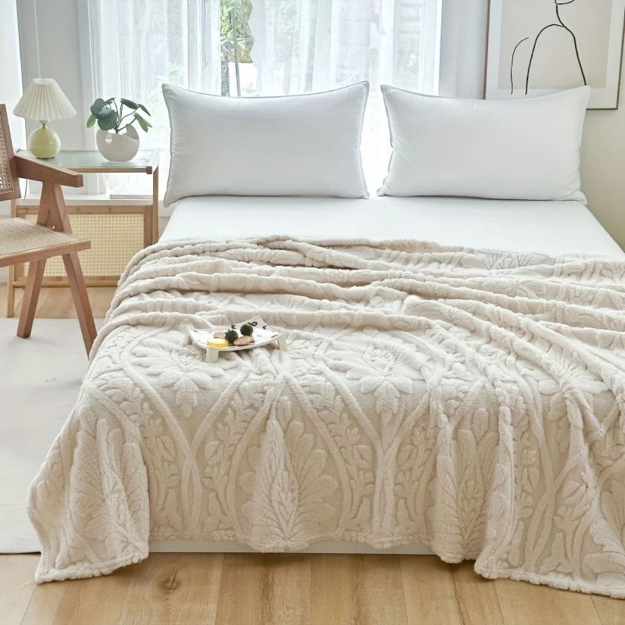 Jacquard Fleece Blanket Paris Weave Design-Bedding & Bath > Blankets-casanuva-casanuva