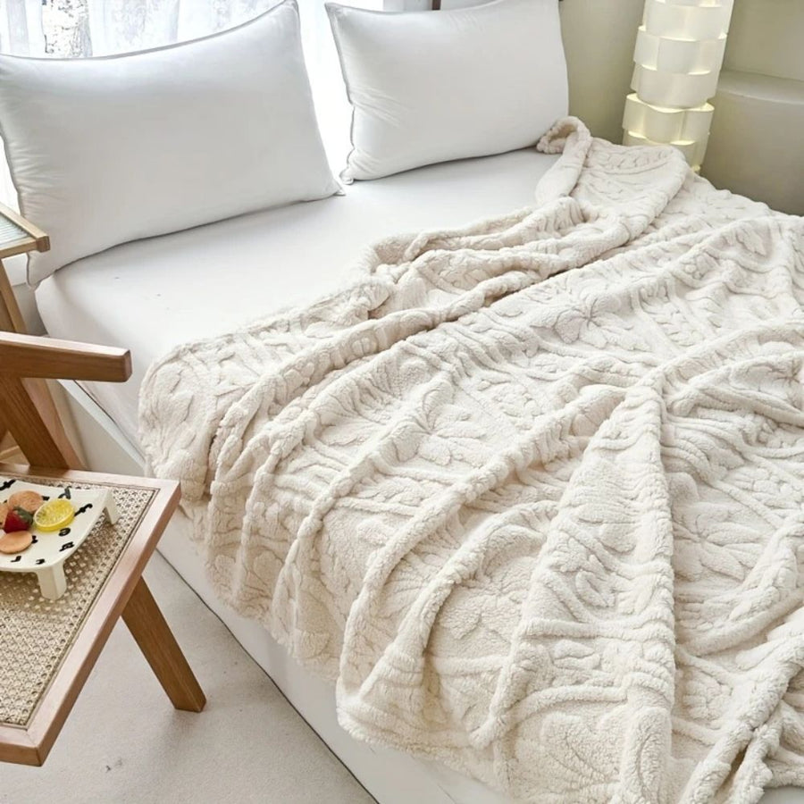 Jacquard Fleece Blanket Paris Weave Design-Bedding & Bath > Blankets-casanuva-casanuva
