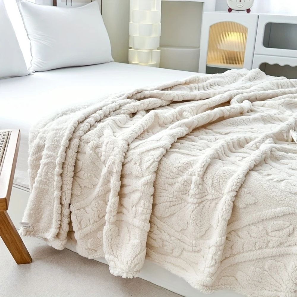 Jacquard Fleece Blanket Paris Weave Design-Bedding & Bath > Blankets-casanuva-casanuva