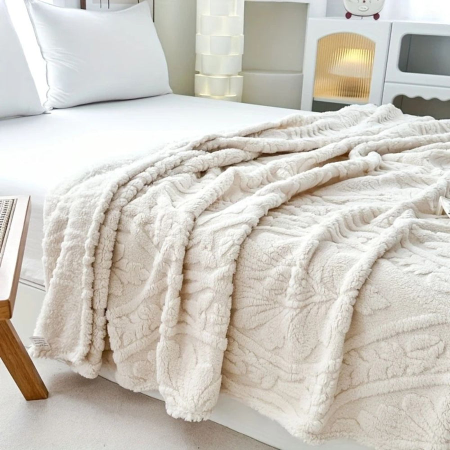 Jacquard Fleece Blanket Paris Weave Design-Bedding & Bath > Blankets-casanuva-casanuva