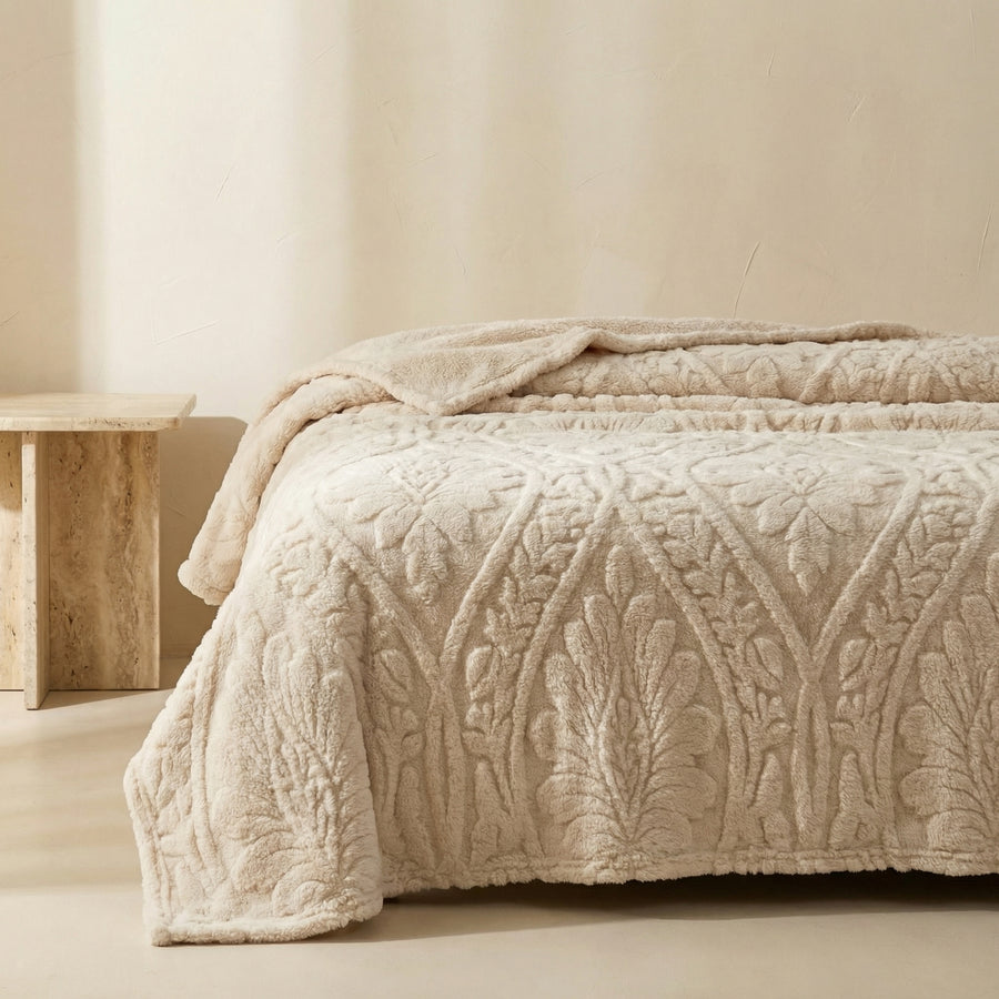 Jacquard Fleece Blanket Paris Weave Design-Bedding & Bath > Blankets-casanuva-casanuva