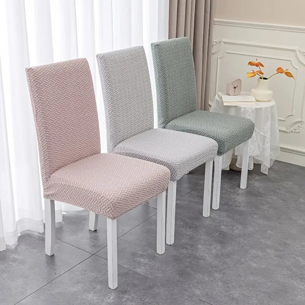 Jacquard Velvet Stretch Dining Chair Cover-Covers & Textiles > Chair Covers-casanuva-casanuva
