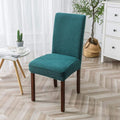 Jacquard Velvet Stretch Dining Chair Cover-Covers & Textiles > Chair Covers-casanuva-Teal Blue-casanuva