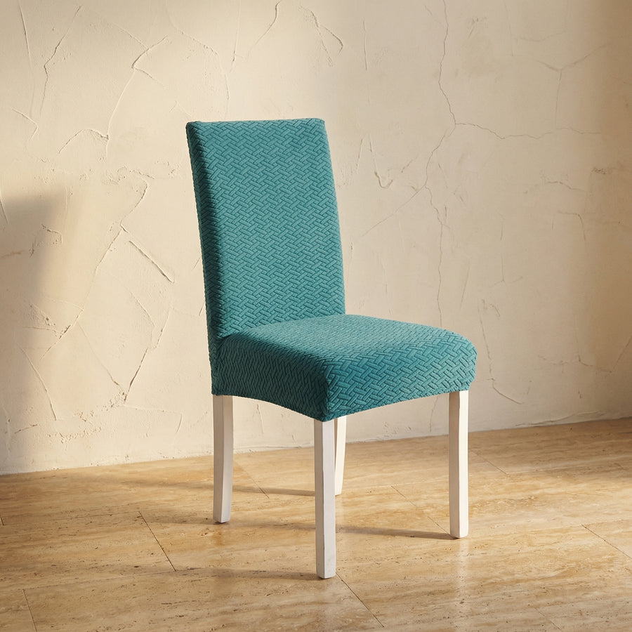 Jacquard Velvet Stretch Dining Chair Cover-Covers & Textiles > Chair Covers-casanuva-casanuva