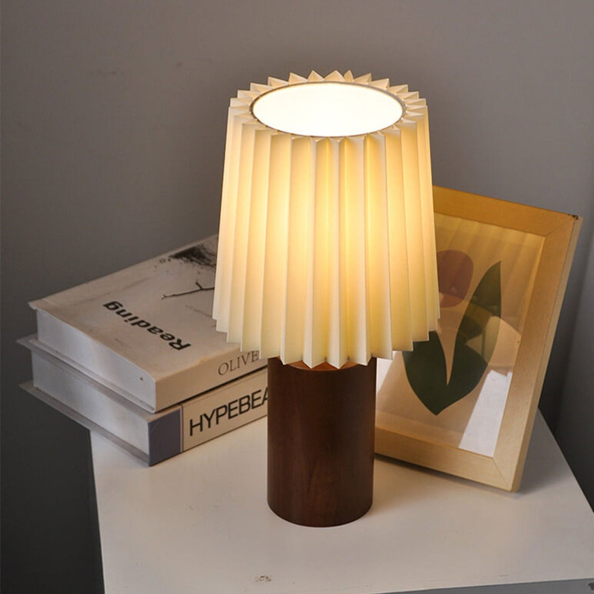 Japandi Table Lamp with Fabric Shade-Lighting > Table Lamps-casanuva-casanuva