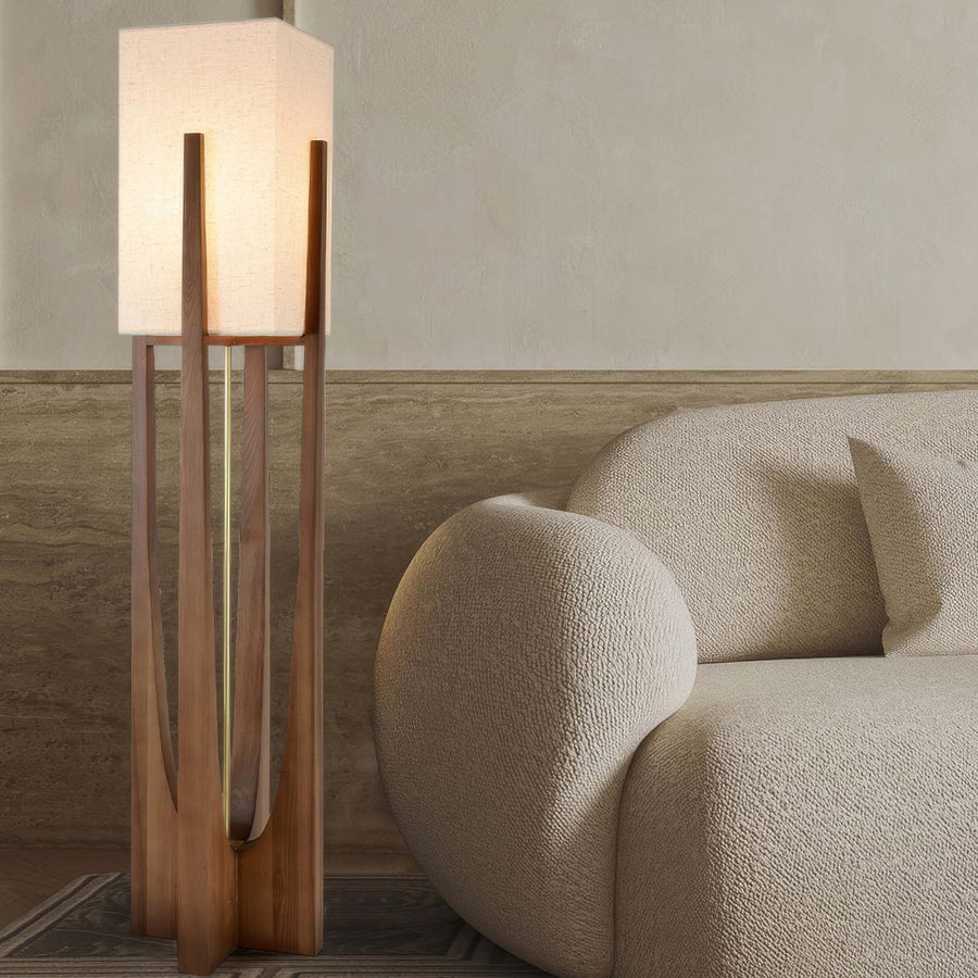 Japandi Wooden Floor Lamp-Lighting > Floor Lamps-casanuva-casanuva