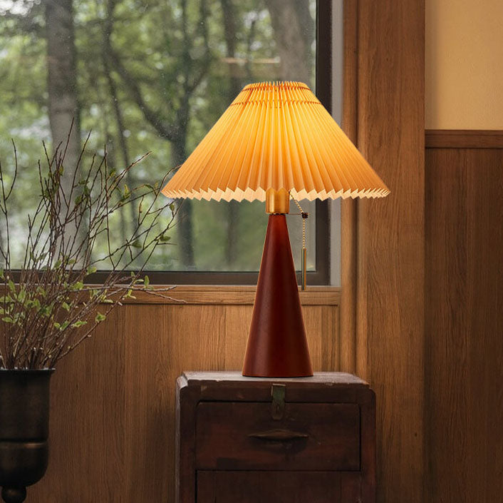 Japandi Wooden Table Lamp-Lighting > Table Lamps-casanuva-Oneindig Dimbaar-Walnut-220V-240V-casanuva