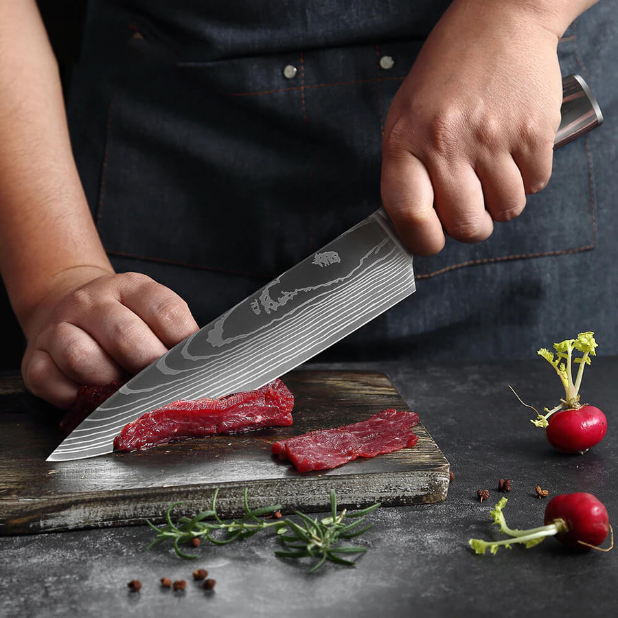 Japanese Damascus Steel Kitchen Knives-Kitchen & Dining > Knives-casanuva-casanuva