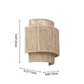 Japanese Rope Woven Curved Wall Sconce Lamp 1-Light for Living Room-Lighting > Wall Lights-casanuva-casanuva