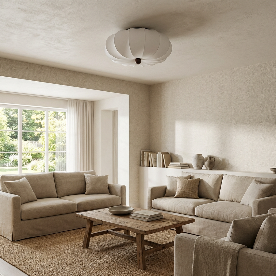 Japanese Vintage Fabric Ceiling Light-Lighting > Pendant Lights-casanuva-casanuva
