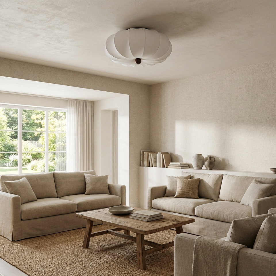 Japanese Vintage Fabric Ceiling Light-Lighting > Pendant Lights-casanuva-casanuva