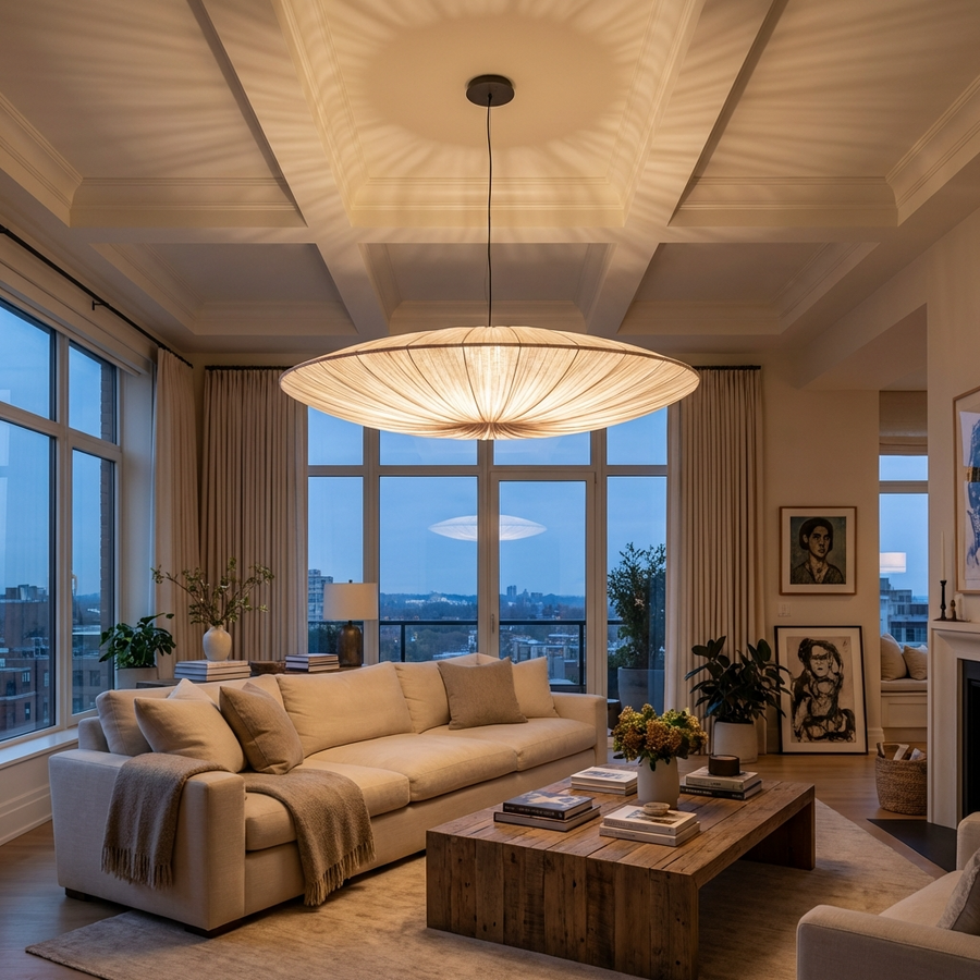 Japanese Wabi Sabi Cloth Pendant Light-Lighting > Pendant Lights-casanuva-casanuva