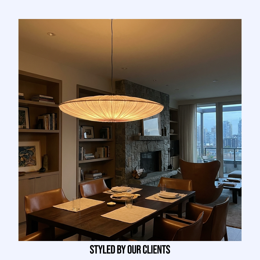 Japanese Wabi Sabi Cloth Pendant Light-Lighting > Pendant Lights-casanuva-casanuva