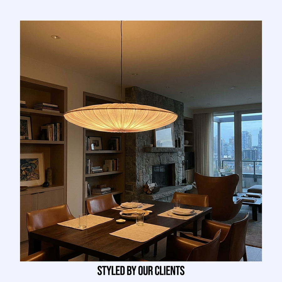 Japanese Wabi Sabi Cloth Pendant Light-Lighting > Pendant Lights-casanuva-casanuva