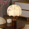 Japanese Wood Table Lamp with Cloth Shade-Lighting > Table Lamps-casanuva-casanuva