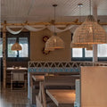 Japanese Wooden Woven Handmade Pendant Light-Lighting > Pendant Lights-casanuva-casanuva