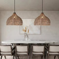 Japanese Wooden Woven Handmade Pendant Light-Lighting > Pendant Lights-casanuva-casanuva