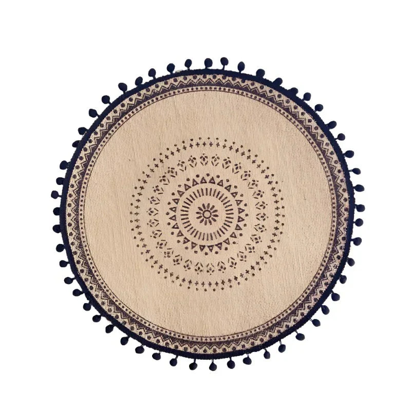 Jute Boho Anti Slip Placemat Set Rustic Design-Kitchen & Dining > Placemats-casanuva-B-casanuva