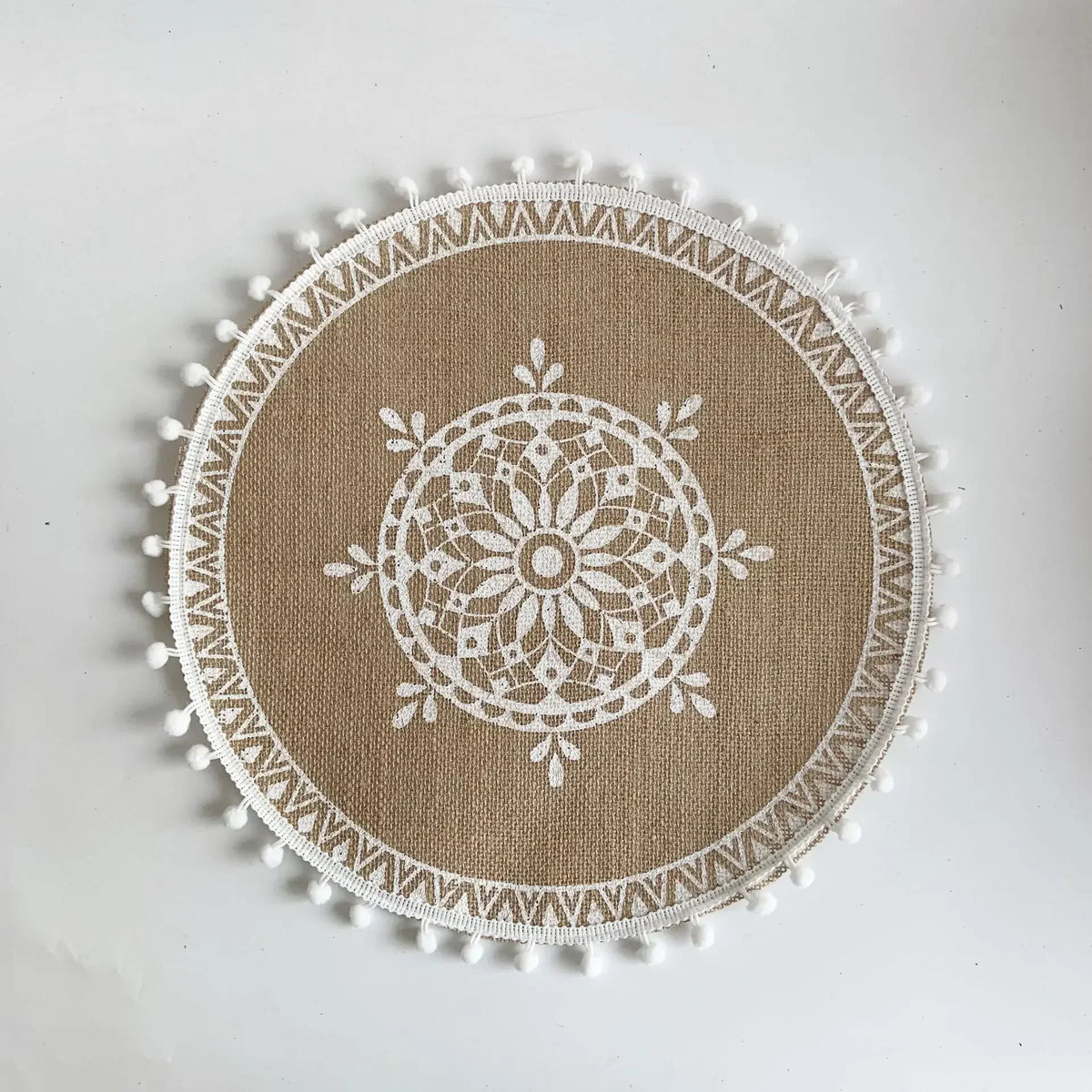 Jute Boho Anti Slip Placemat Set Rustic Design-Kitchen & Dining > Placemats-casanuva-D-casanuva