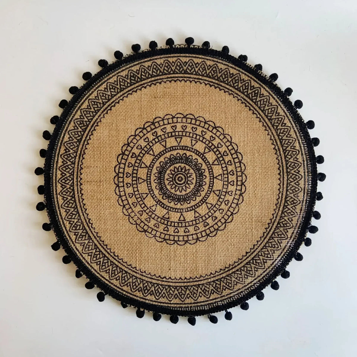 Jute Boho Anti Slip Placemat Set Rustic Design-Kitchen & Dining > Placemats-casanuva-E-casanuva