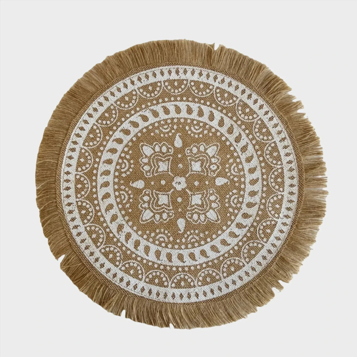 Jute Boho Anti Slip Placemat Set Rustic Design-Kitchen & Dining > Placemats-casanuva-I-casanuva