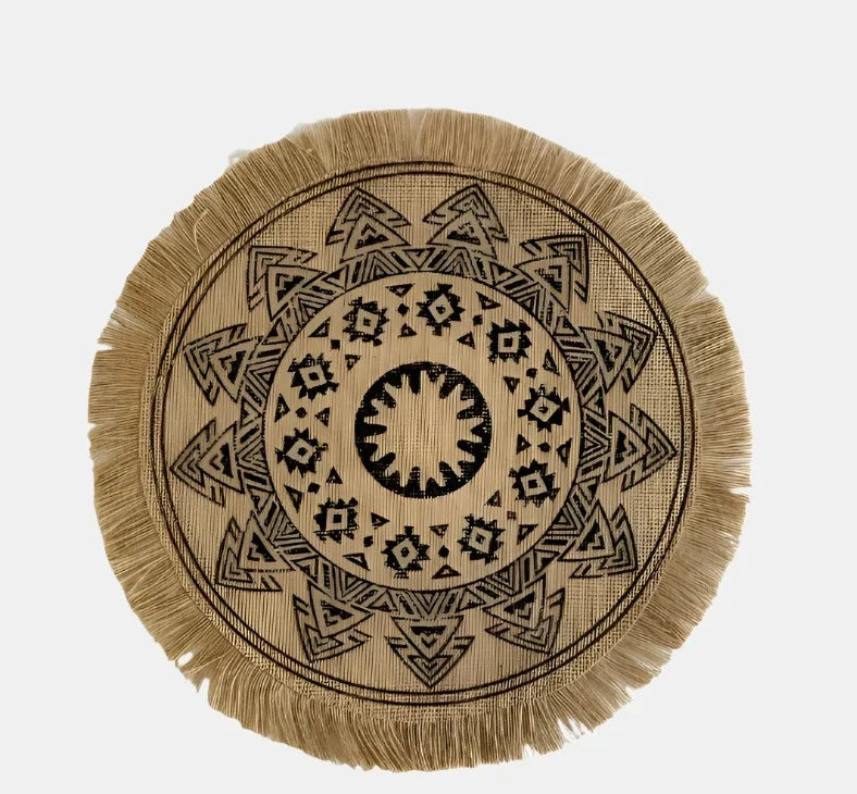 Jute Boho Anti Slip Placemat Set Rustic Design-Kitchen & Dining > Placemats-casanuva-J-casanuva