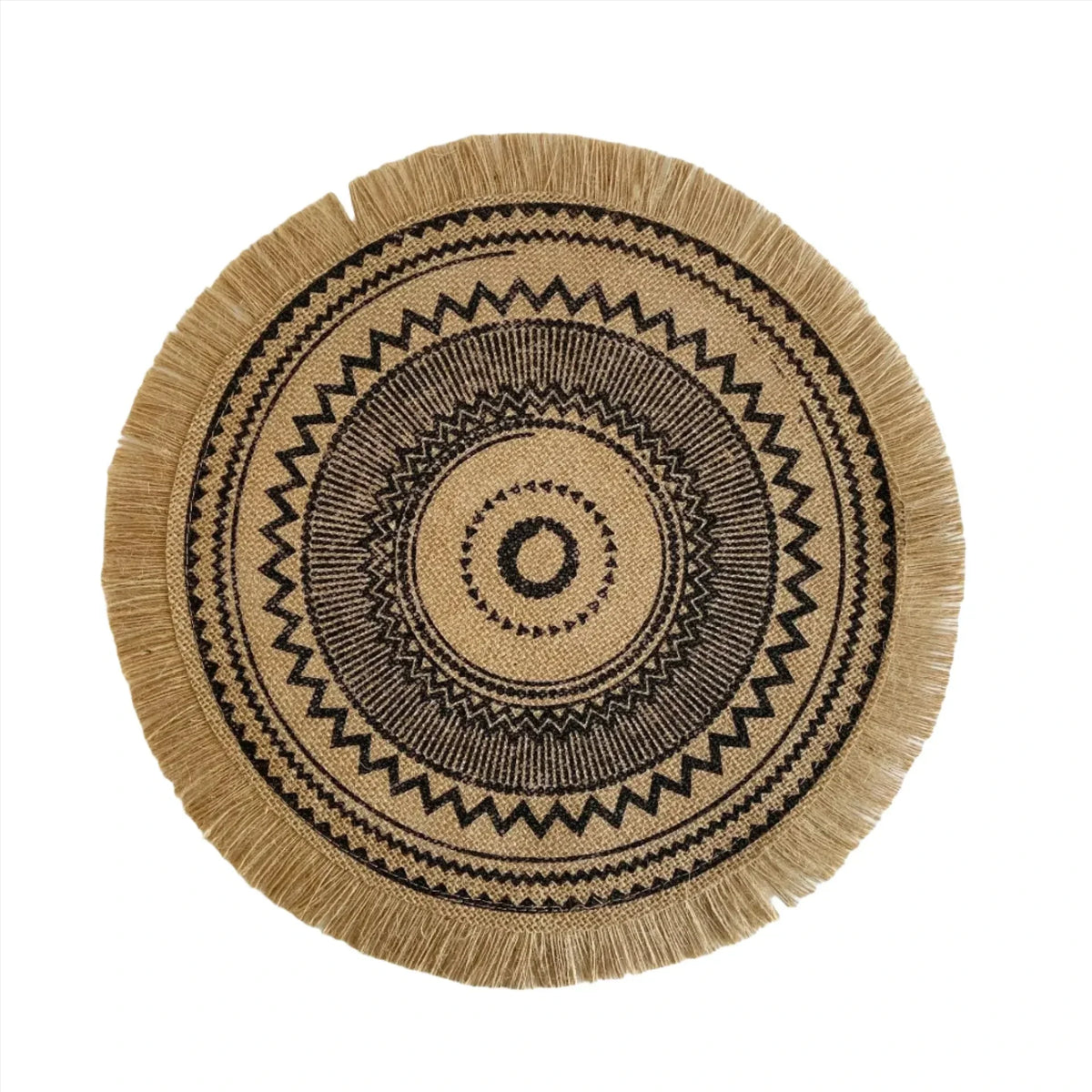 Jute Boho Anti Slip Placemat Set Rustic Design-Kitchen & Dining > Placemats-casanuva-K-casanuva
