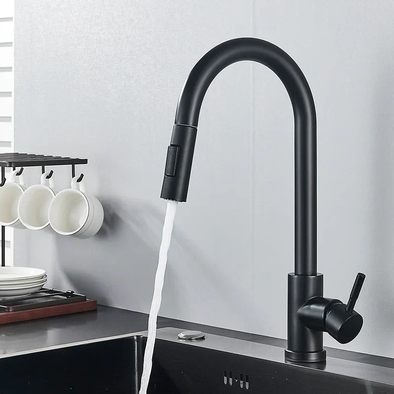 Kitchen Faucet 360 Degree Swivel Single Lever Mixer-Kitchen & Dining > Kitchen Faucets-casanuva-Matte Black-casanuva